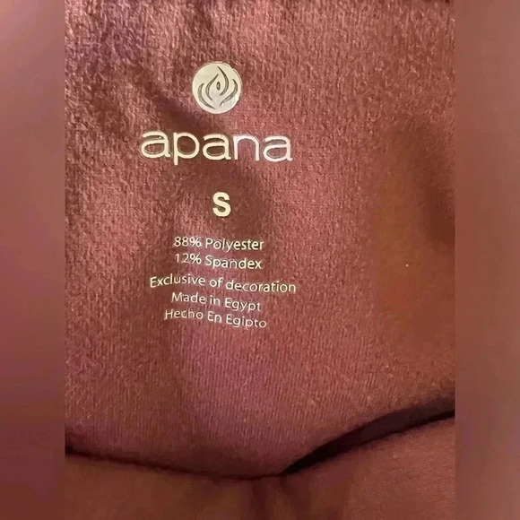 EUC Apana Yoga Pants Leggings Rust Color Sz Small Women’s Full Length Spandex - Picture 5 of 5